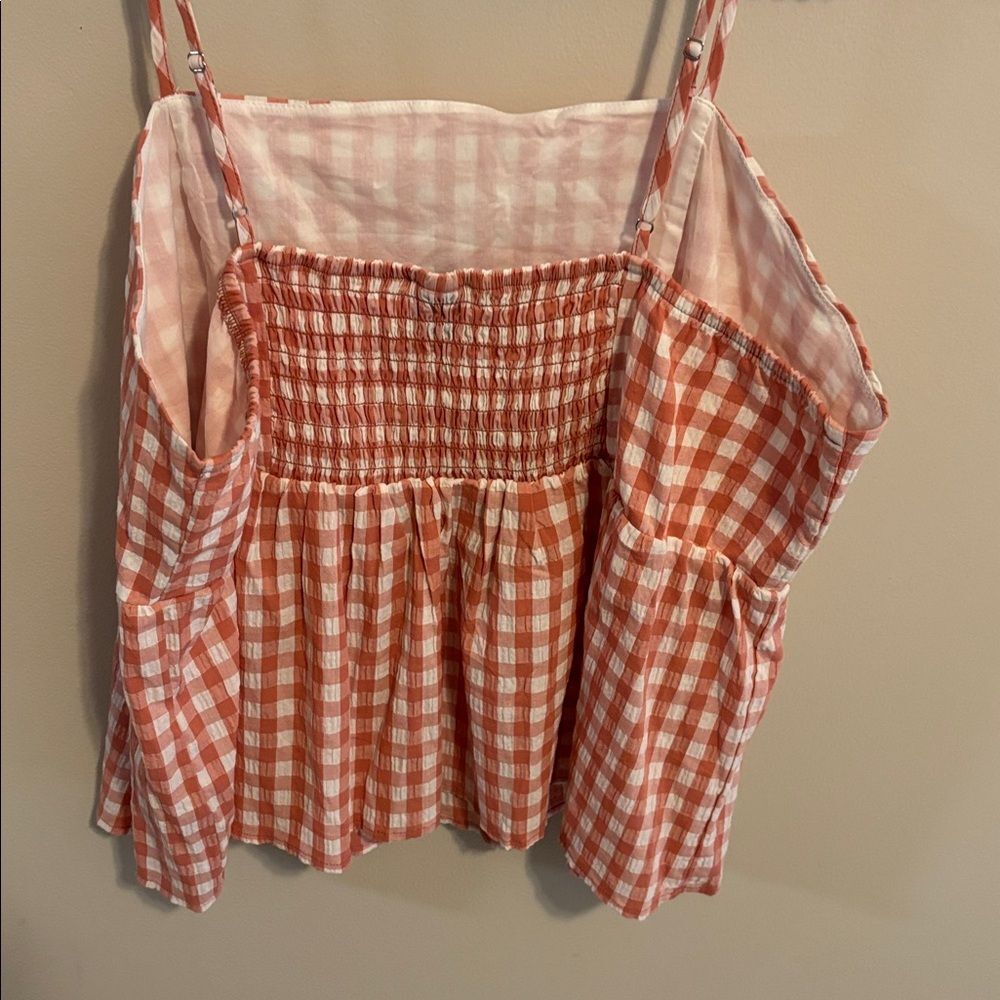 wild fable Pink Gingham Smocked Cami Top - Picture 4 of 7
